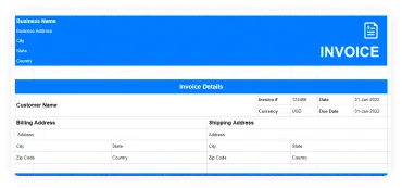 Pre-Wedding Shoot Invoice Template