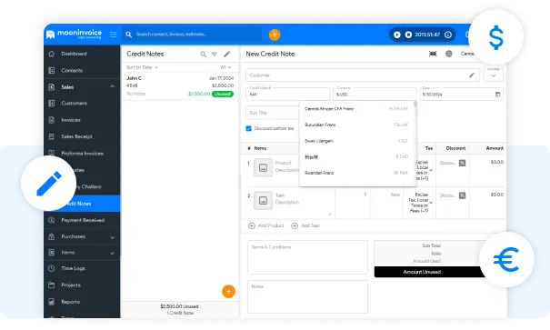 Let Your Business Perform Globally With Multi-Currency Feature