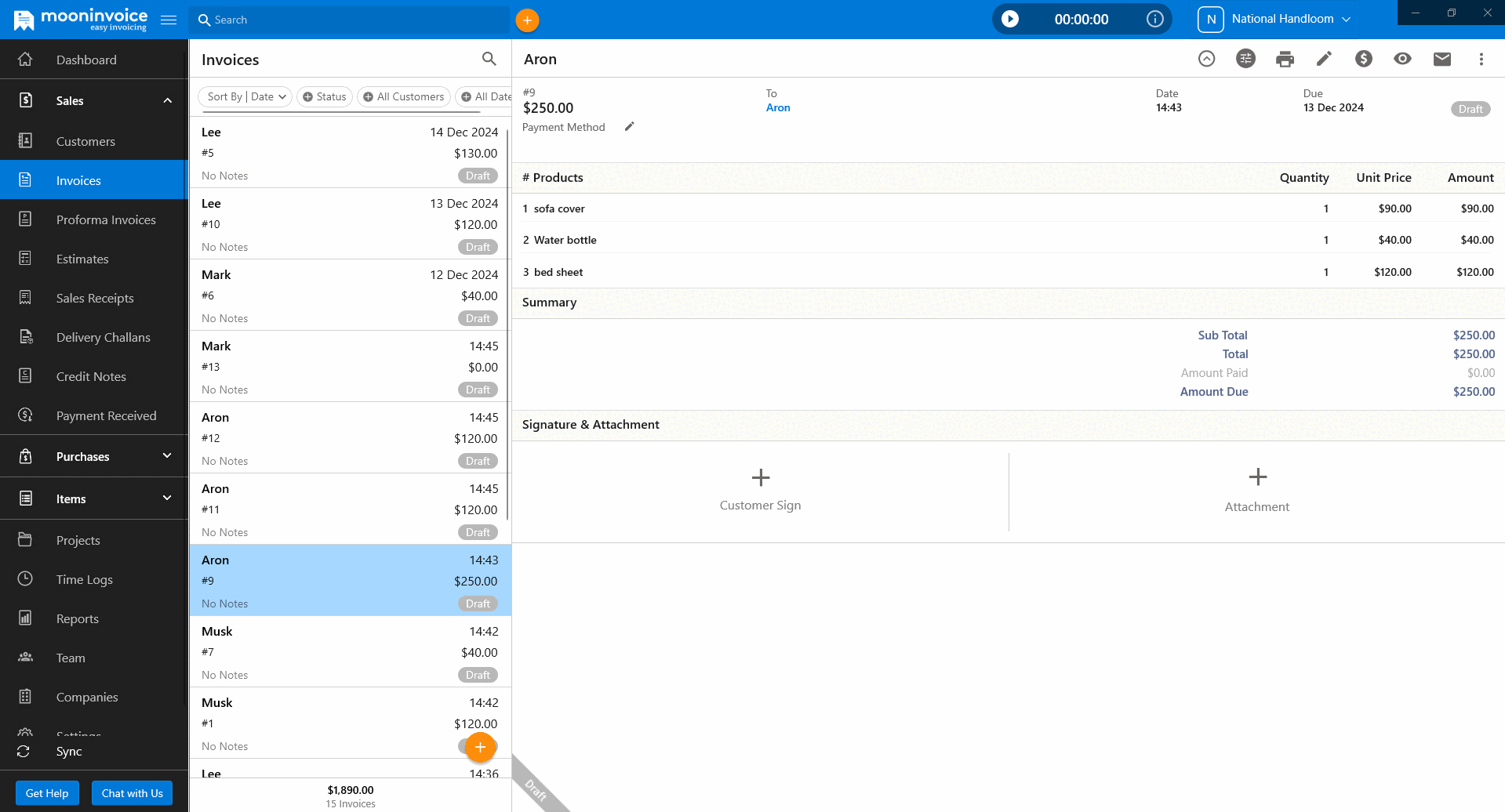 Well Organized Project Based Billing