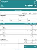 green estimate templat