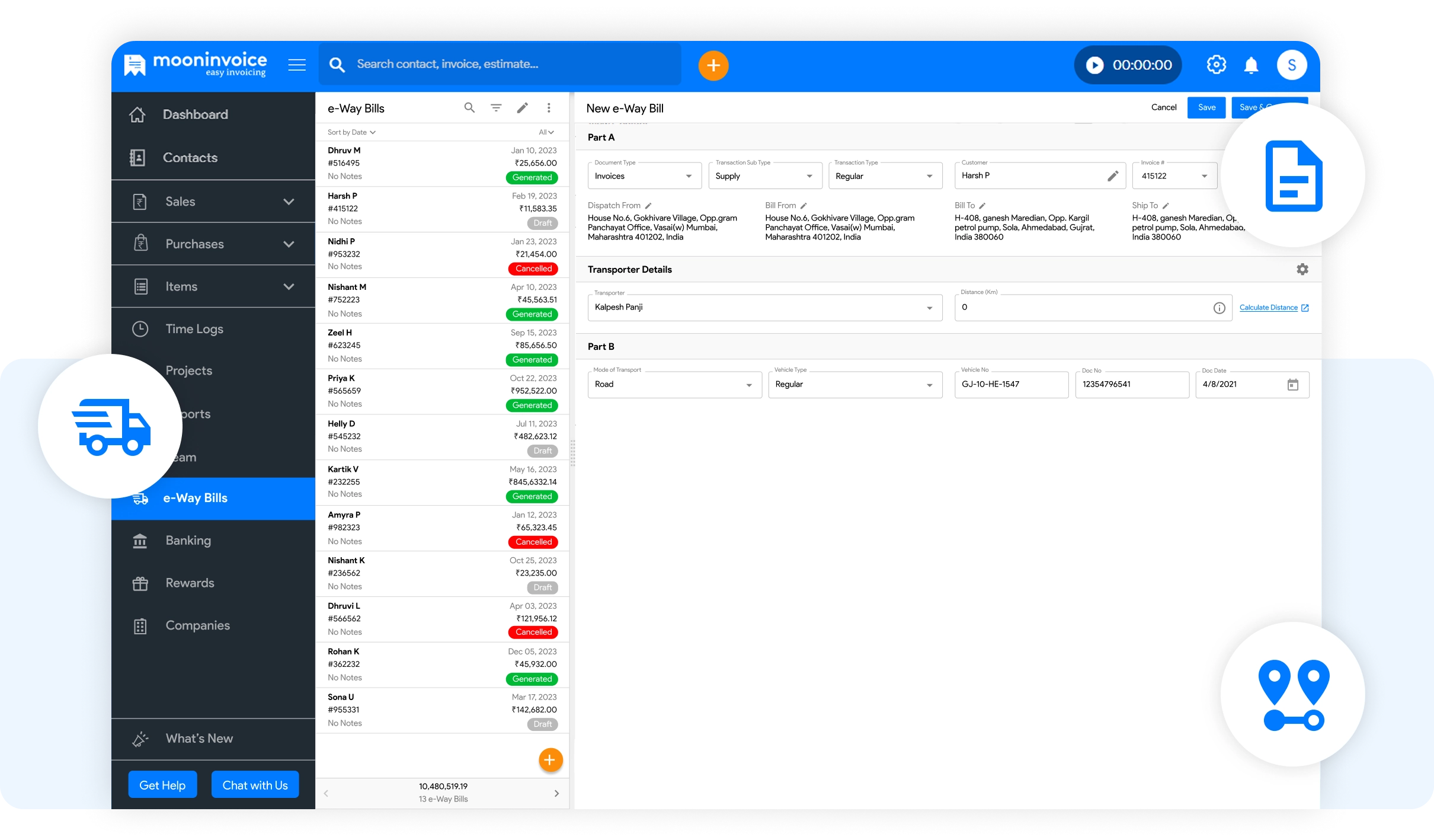 Generate Quick E-Way Bill