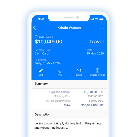 Multiple Options With Expense Report