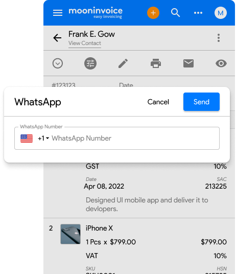 Share or print credit memos
