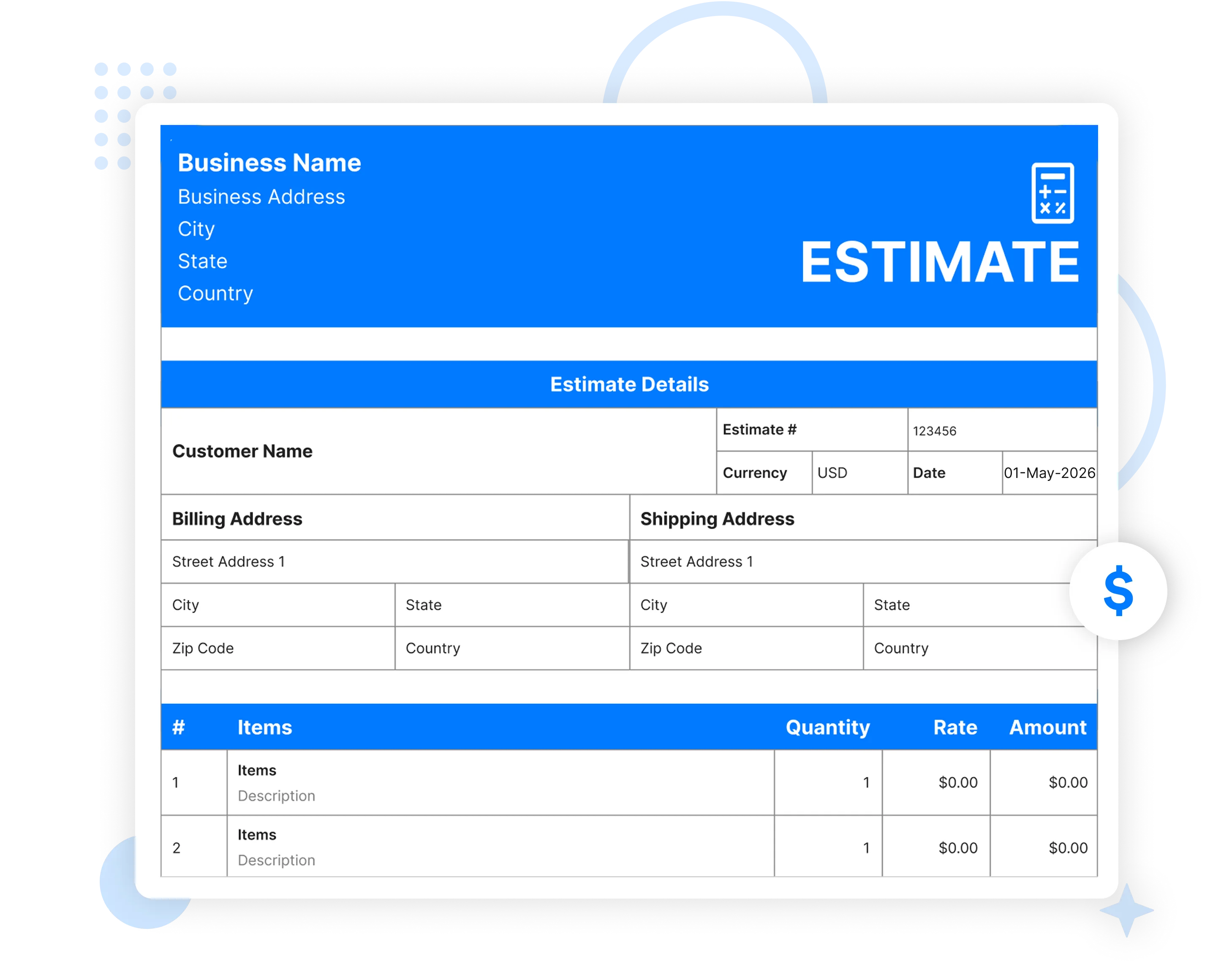 Cleaning Estimate Template