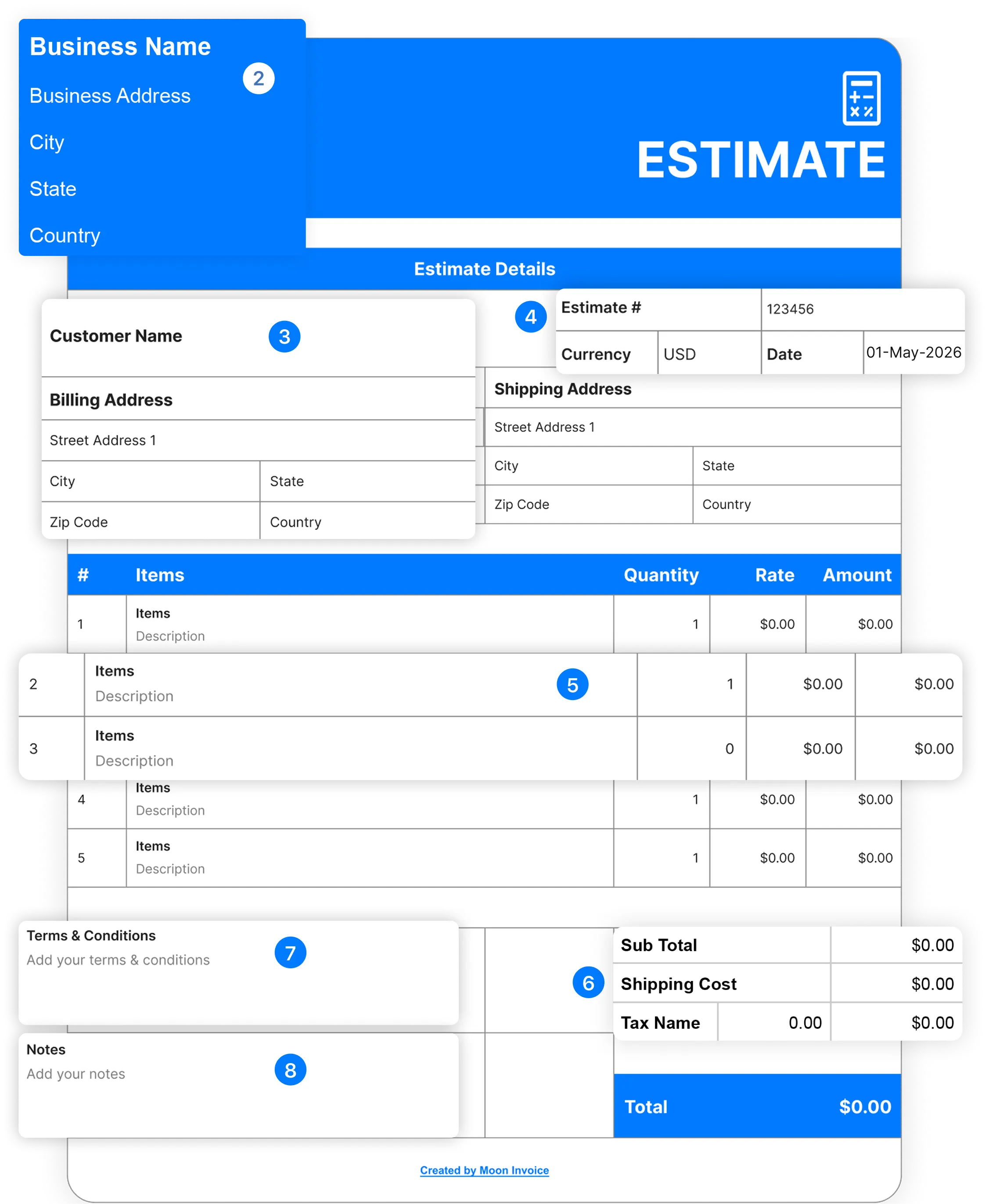 How to fill out your estimate template?