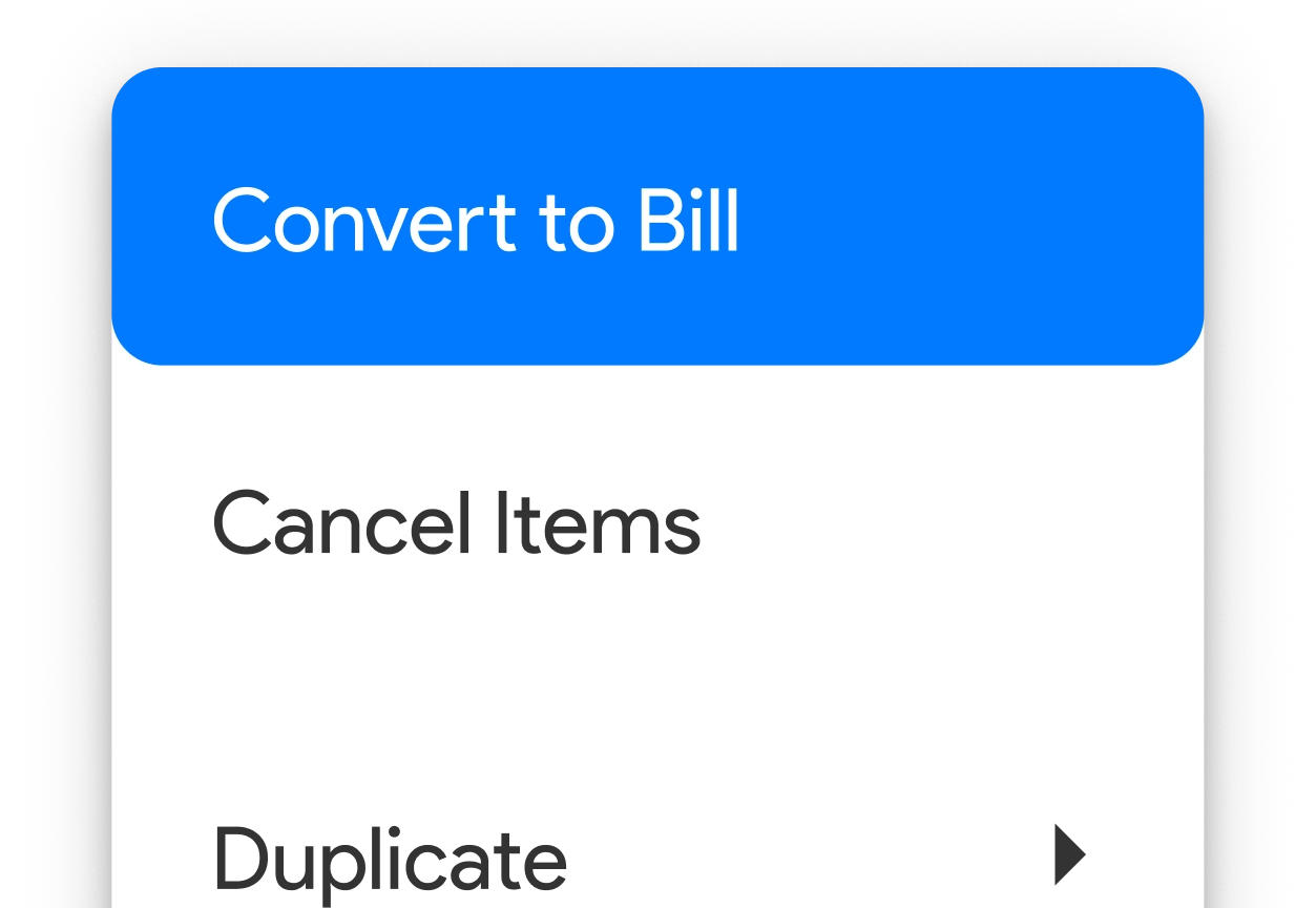 Convert to a bill