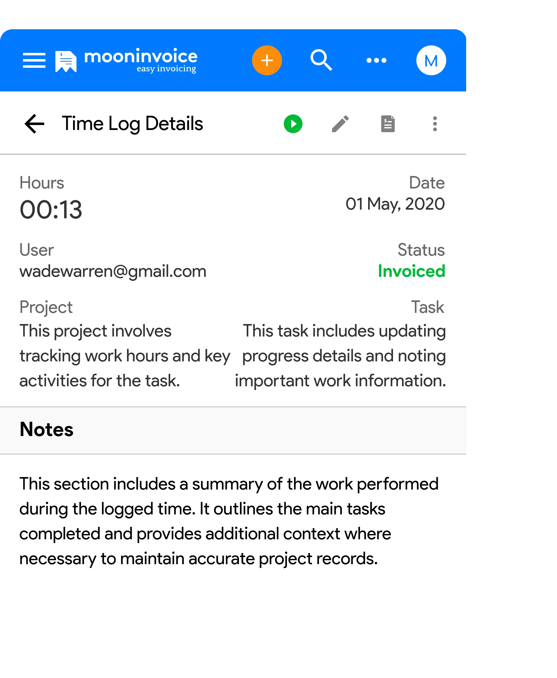Time logs & timesheets