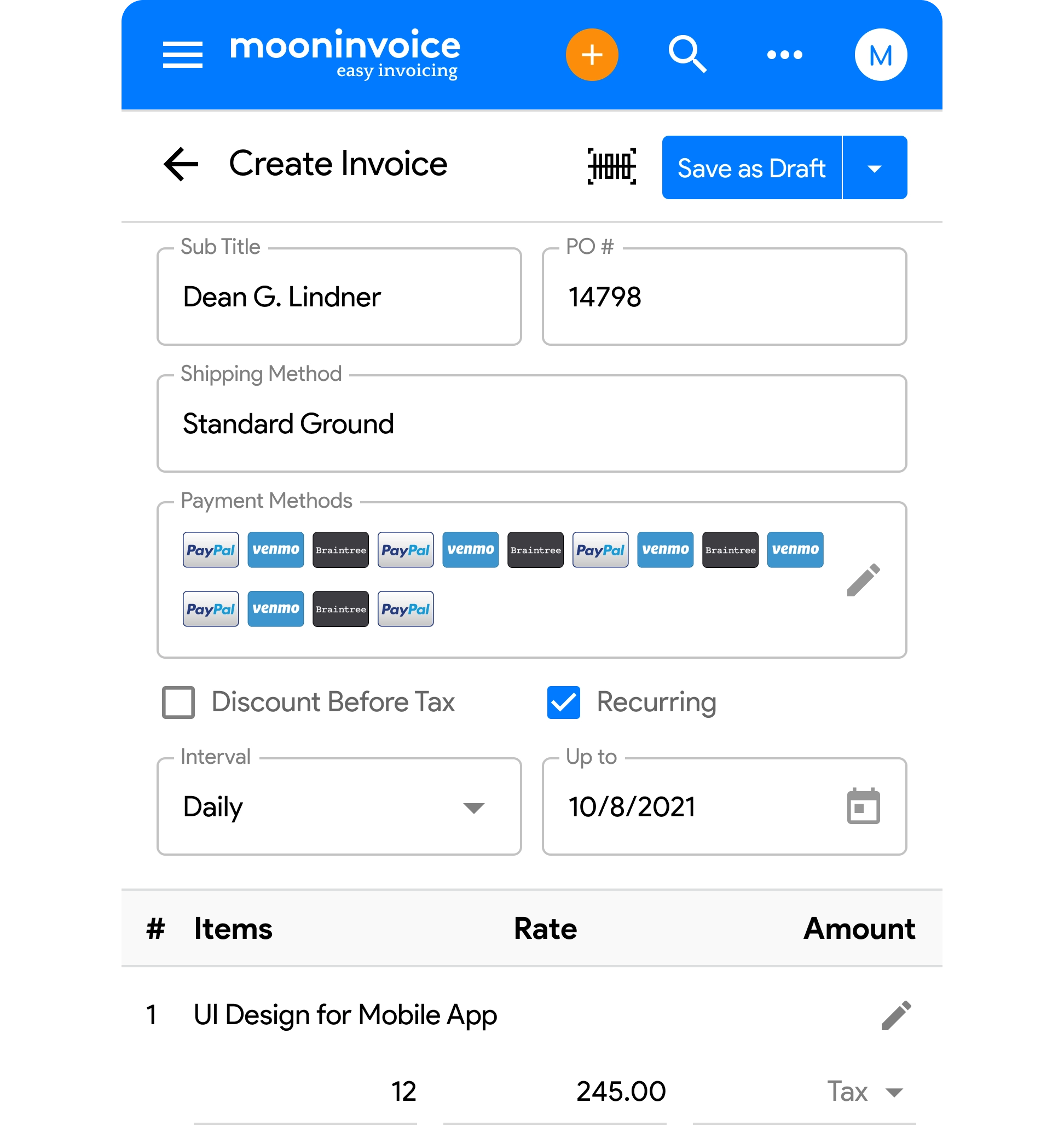 Project hours AI-assisted billing