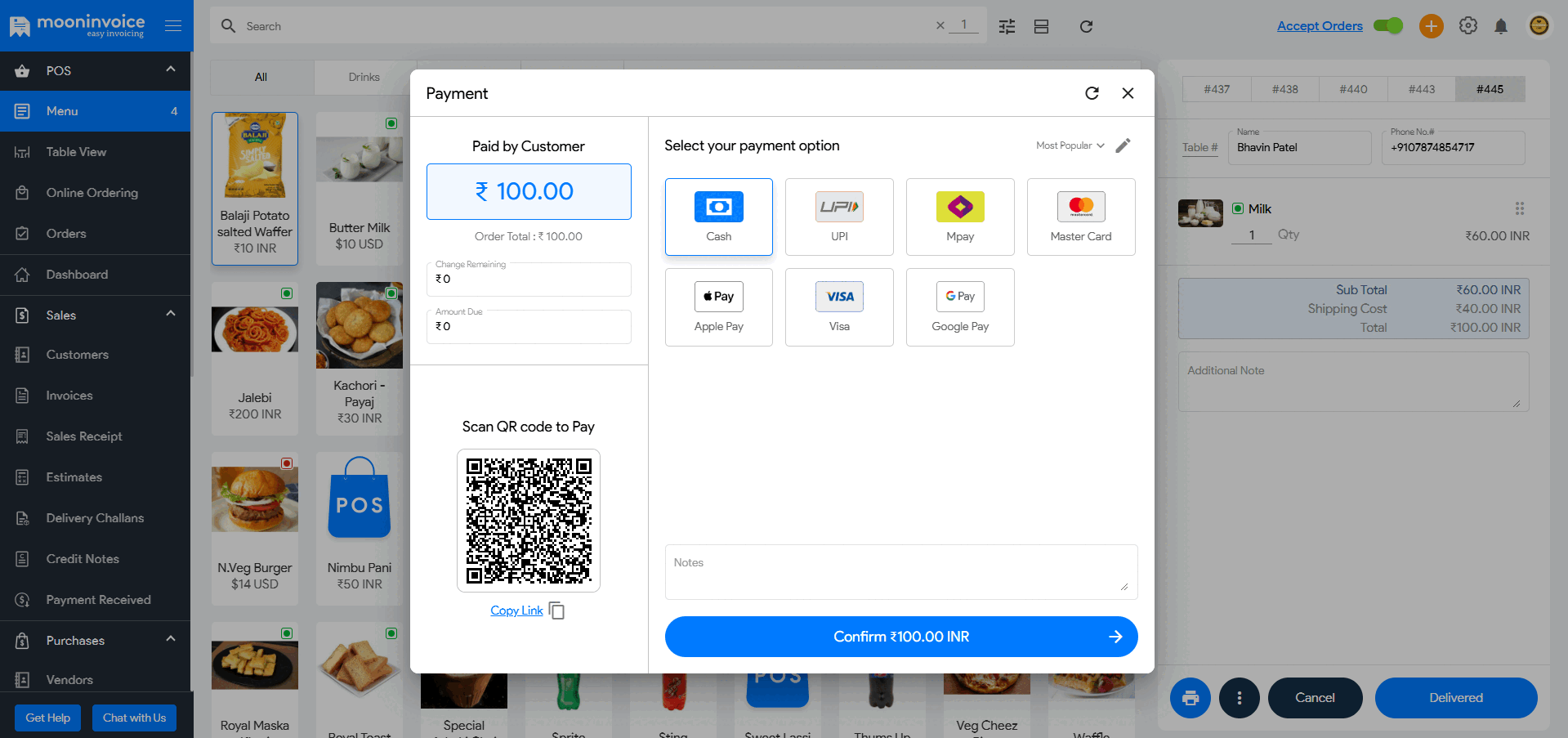 Payments After Delivery & Checking Specific Order Type