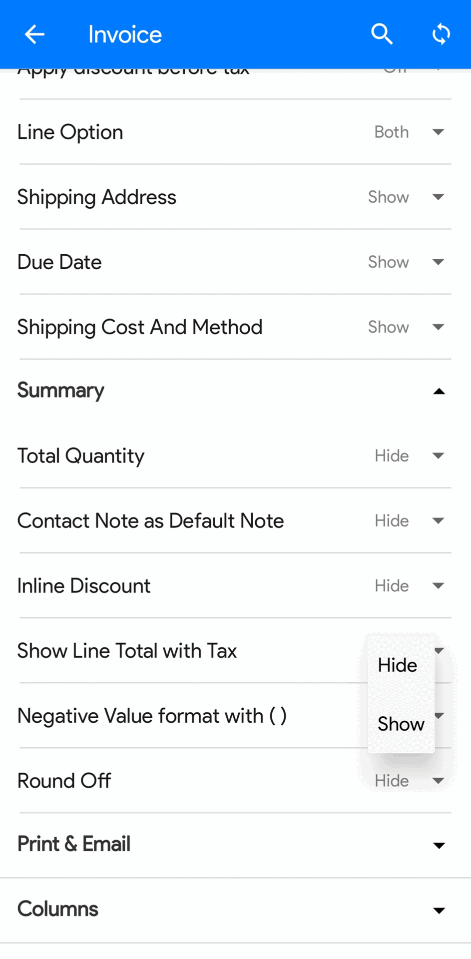 Updated PDF Settings & Enhanced Line Item Views