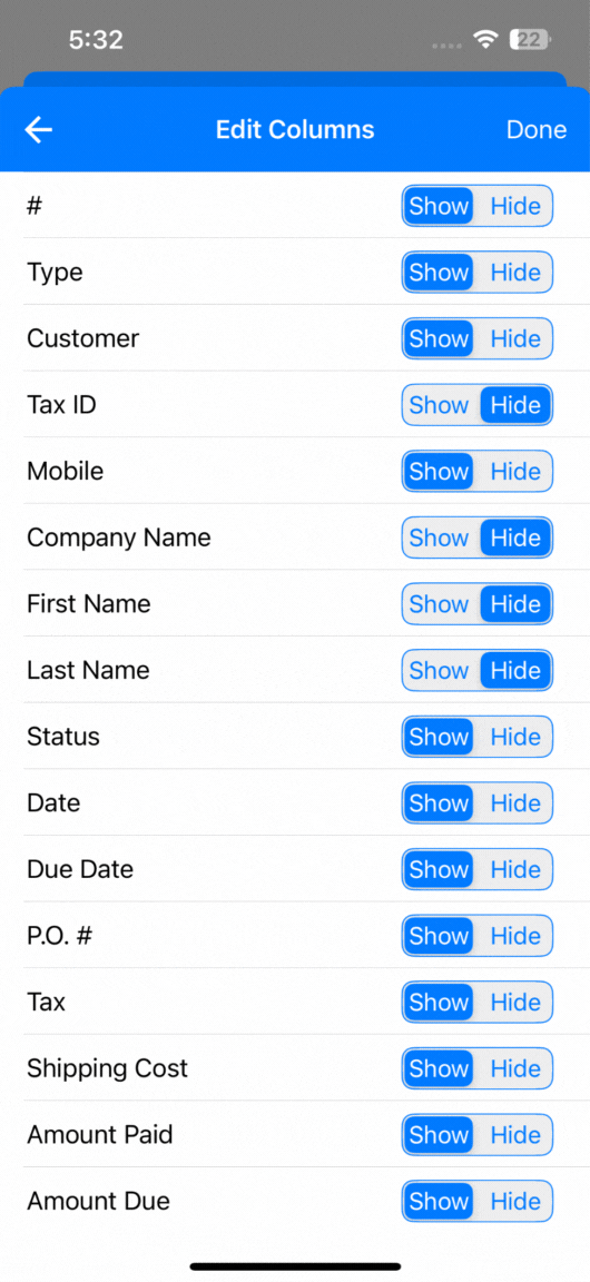 Enhanced Reports With Mobile Numbers & Tax Breakdown