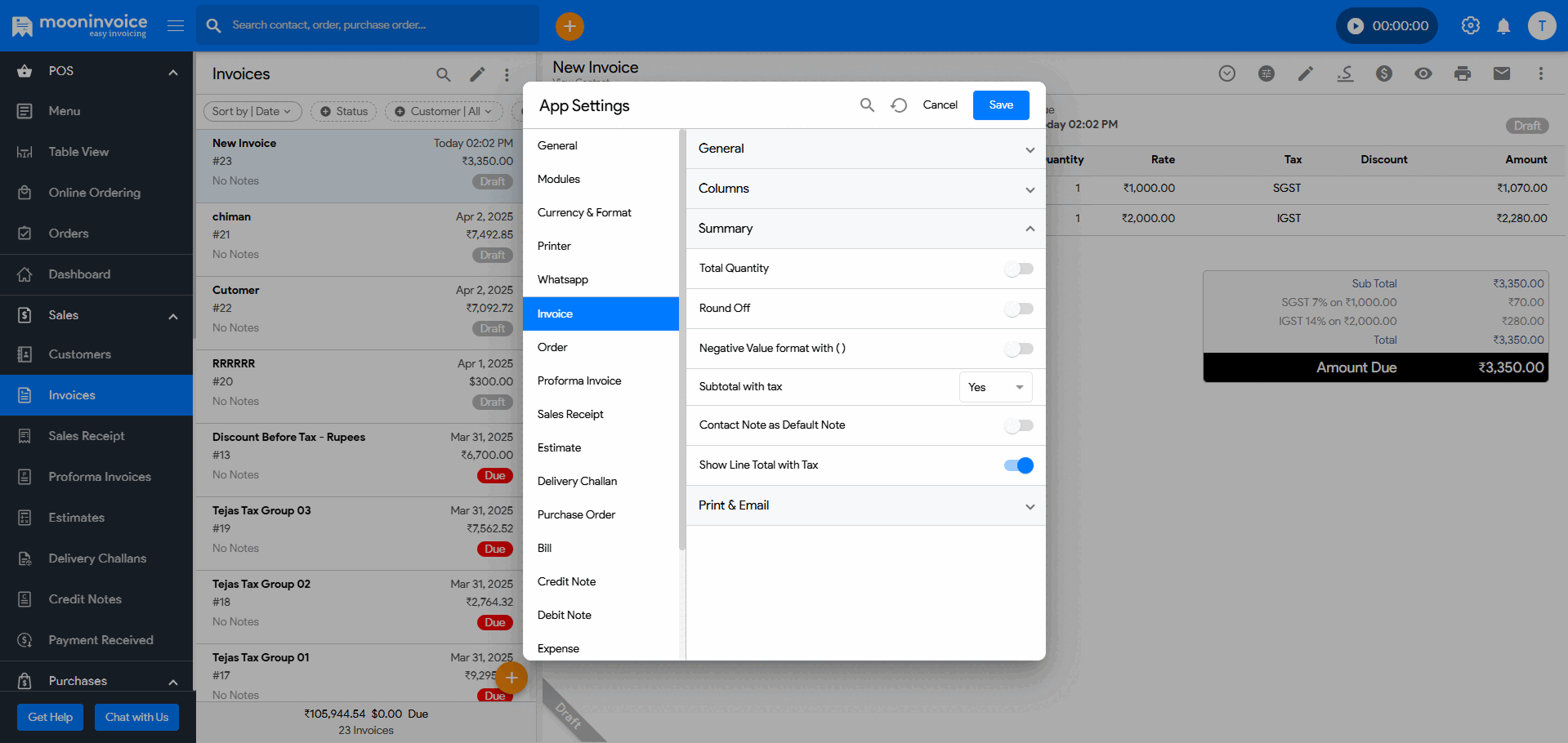 Enhanced Line Item View & Advance Payment Upgrade