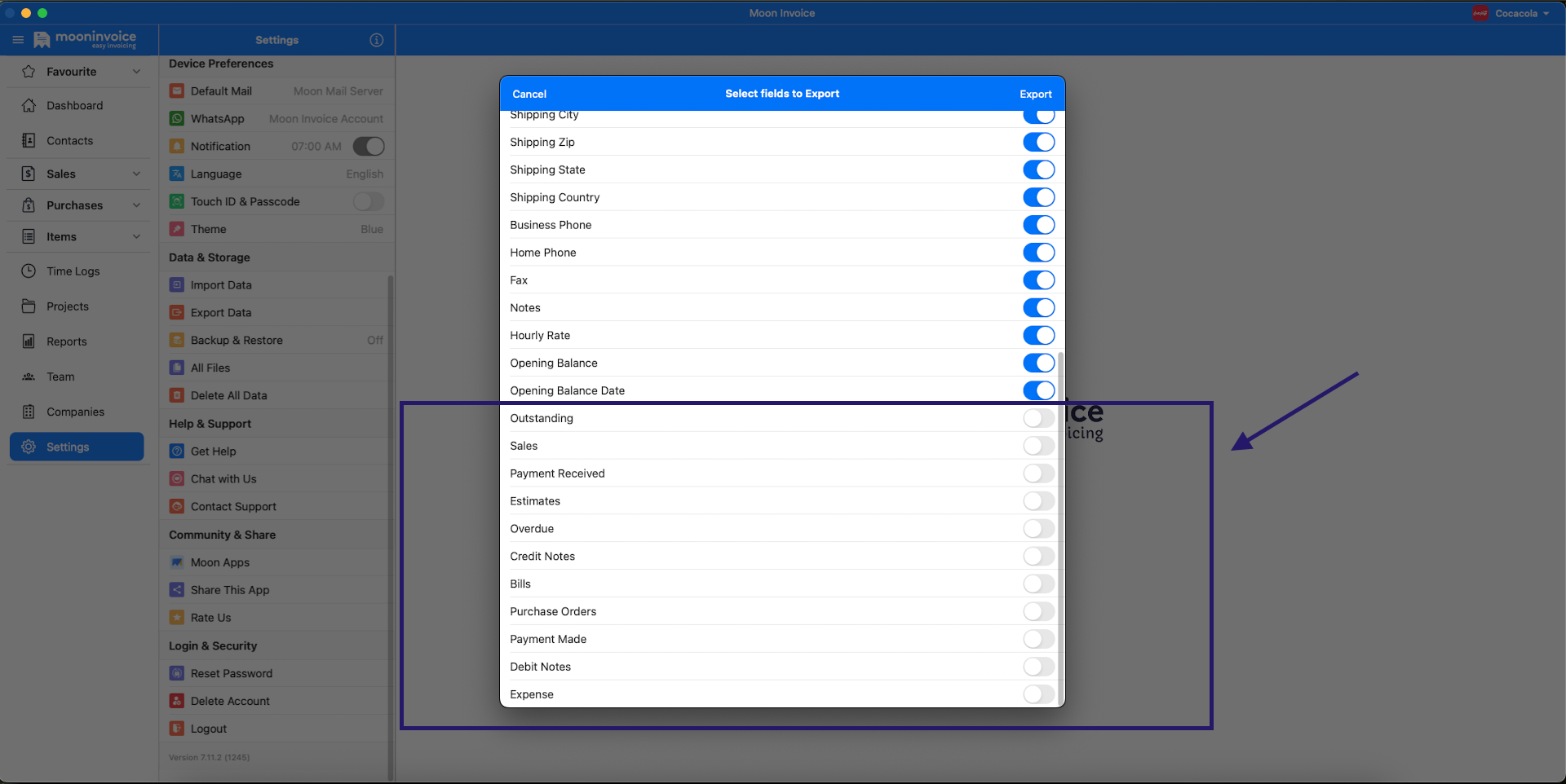 Comprehensive Customer Financial Export Added