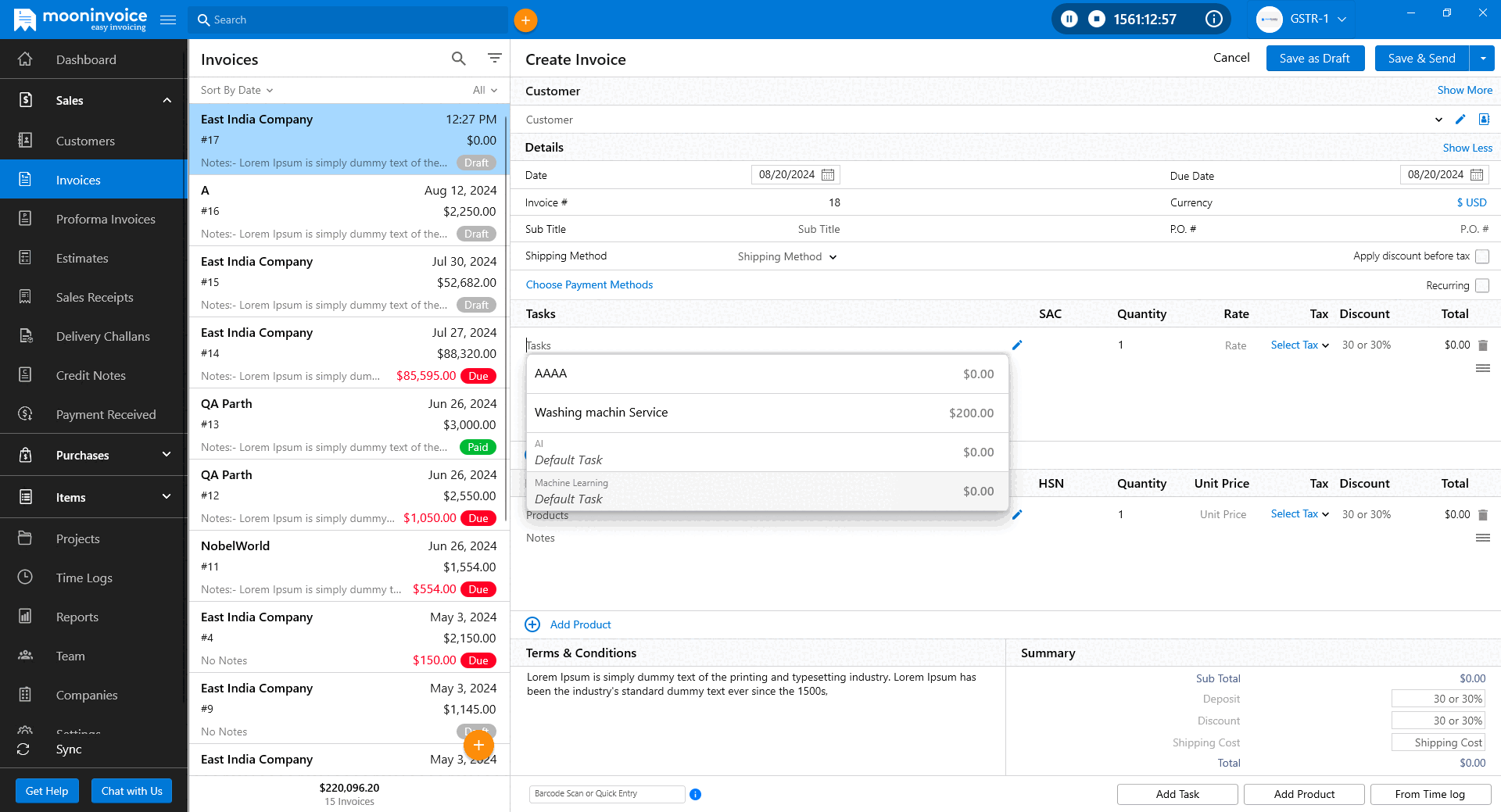 Well Organized Project Based Billing