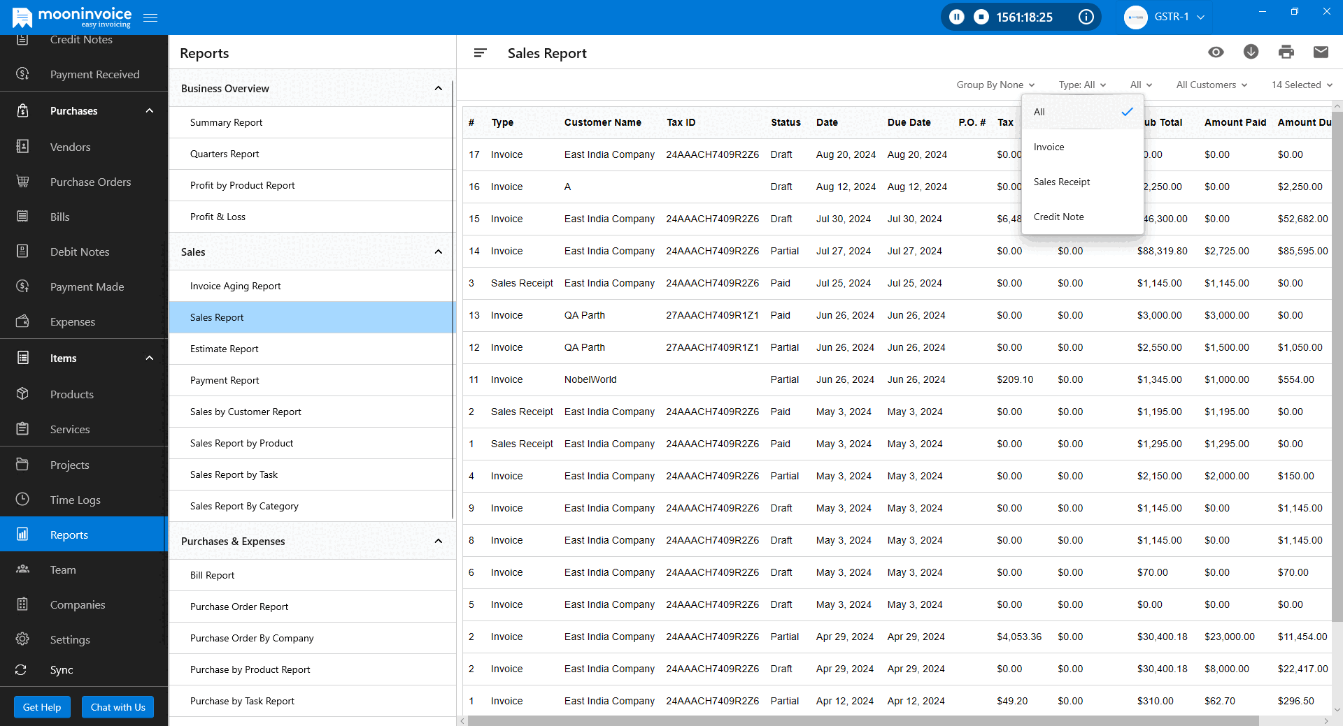 Invoice Report Converted to Sales Report and New Merge Option Available