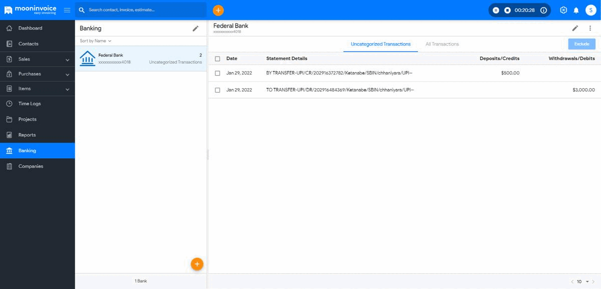Finance Alert: Introducing the Banking Feature