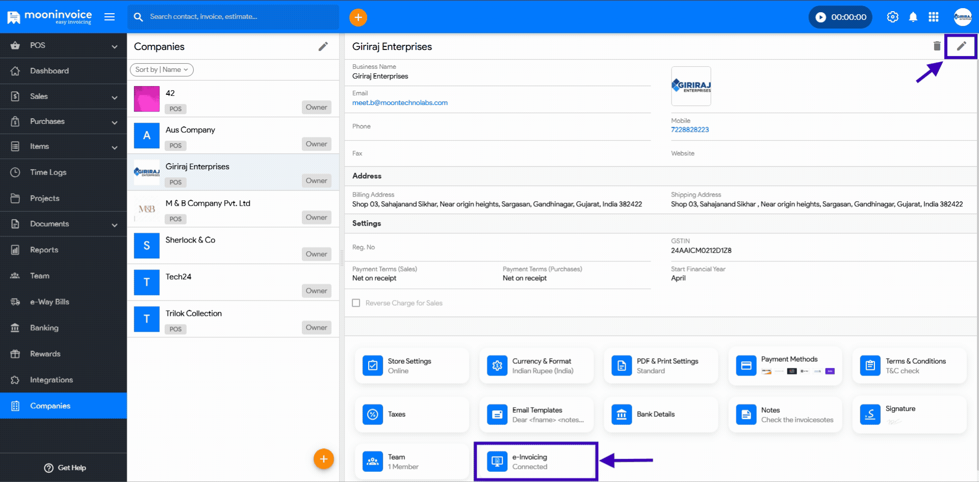 Reverse Charge Support for Sales E-Invoicing