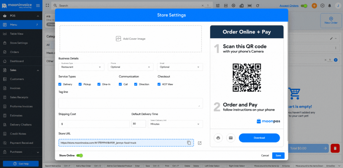 KOT-Based Order Management