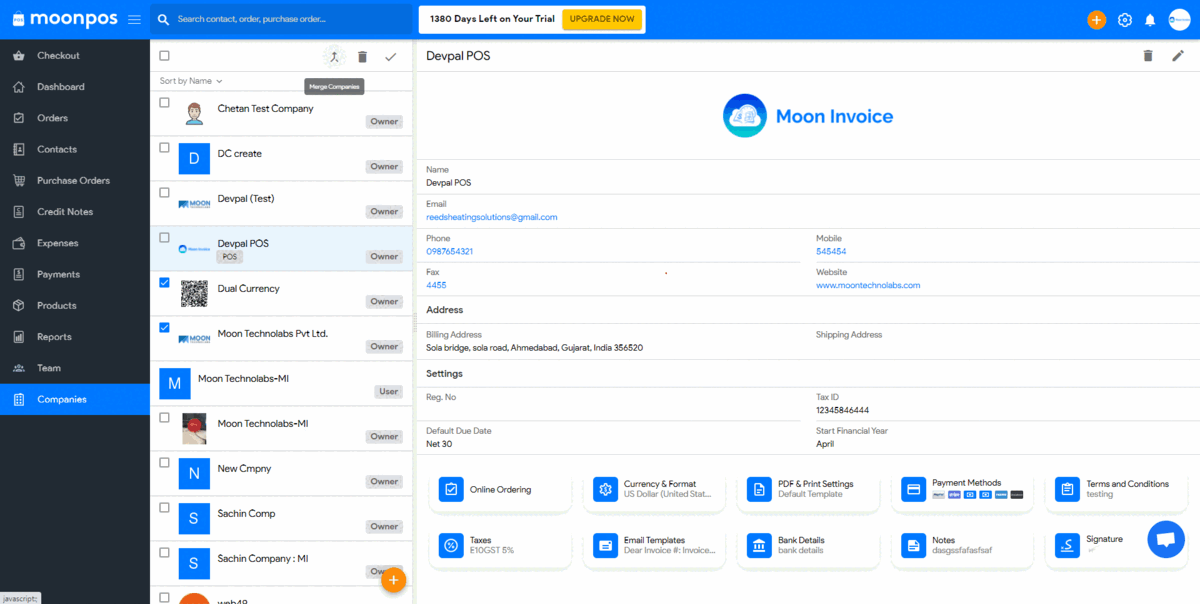 Manage & Merge Companies With Easy Setup